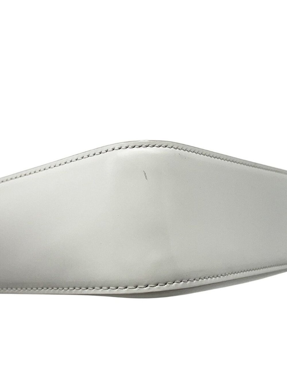 Prada Handbag Spazzolato Small Triangle Logo Leather 2-Way Shoulder White - Picture 8 of 10